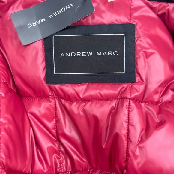 Andrew Marc Women's Black Coat With Faux Fur Hoodie Size XL - New - Picture 9 of 12